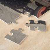 Alter roter Traktor Puzzle (Seite)