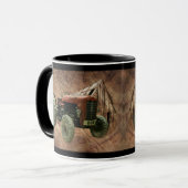 Alter roter Traktor rustikale Scheune Tasse (Vorderseite Links)