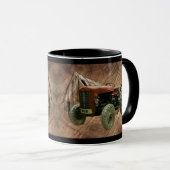 Alter roter Traktor rustikale Scheune Tasse (VorderseiteRechts)