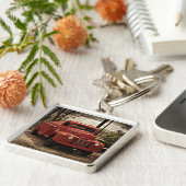 Alter rotes Feuer-LKW-Schlüsselanhänger Schlüsselanhänger (Seite)