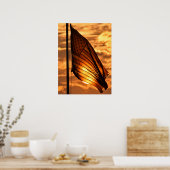 Alter Ruhm bei Sonnenuntergang Poster (Küche)