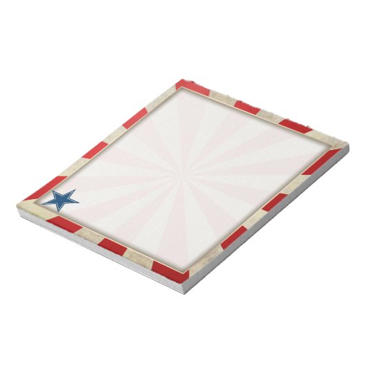 Alter Ruhm - Rot, Weiß und Blau Notizblock (Rotiert)