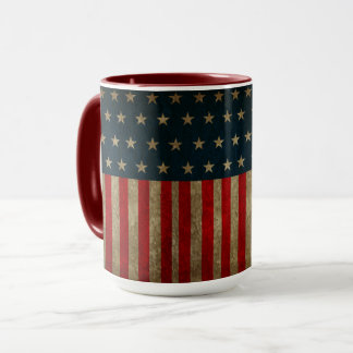 Alter Ruhm-Vintage Flaggen-Tasse, Vereinigte Tasse