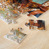 Alter rustikaler Ackerschlepper im Schrottplatz Puzzle (Seite)