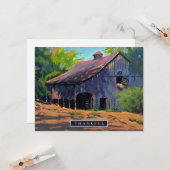 Alter rustikaler Landsitz Karte (Vorderseite/Rückseite Beispiel)