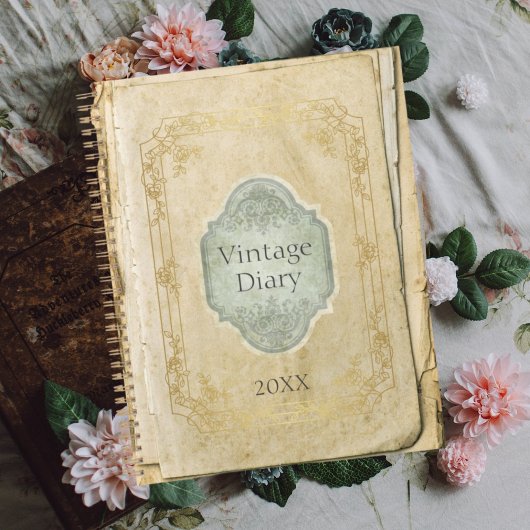 Alter rustikaler Zeitschriftenkalender Planer