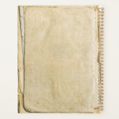 Alter rustikaler Zeitschriftenkalender Planer (Rückseite)