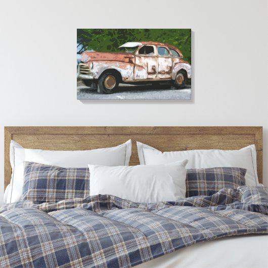 Alter Rusty Bruch Car Leinwand (Insitu (Schlafzimmer))