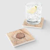 Alter Rusty Nail Marmor Stone Untersetzer (Seitenansicht)
