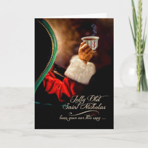 Alter Sankt Nikolaus Vintage Weihnachtsmann Feiertagskarte