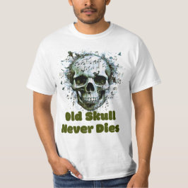 Alter Schädel stirbt nie, Musiknote Schädel T-Shirt