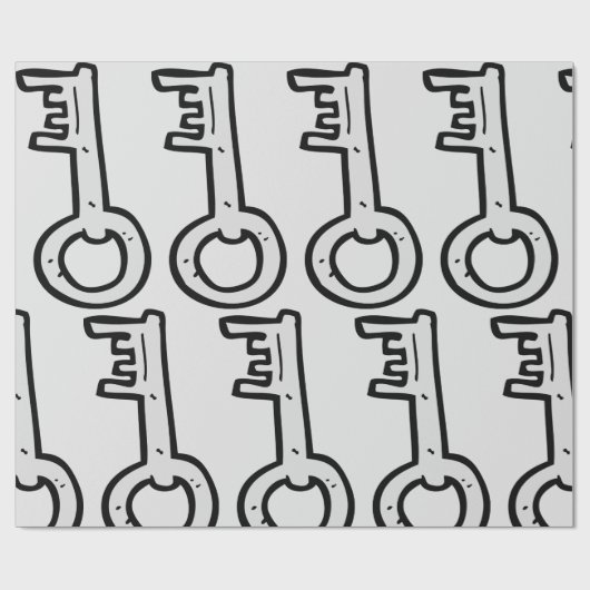 Alter Schlüssel Geschenkpapier (Flach)