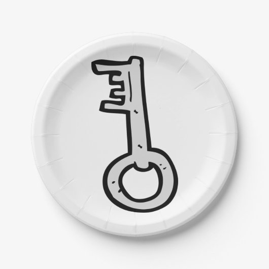 Alter Schlüssel Pappteller (Vorderseite)