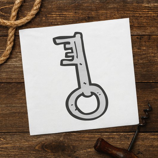 Alter Schlüssel Serviette