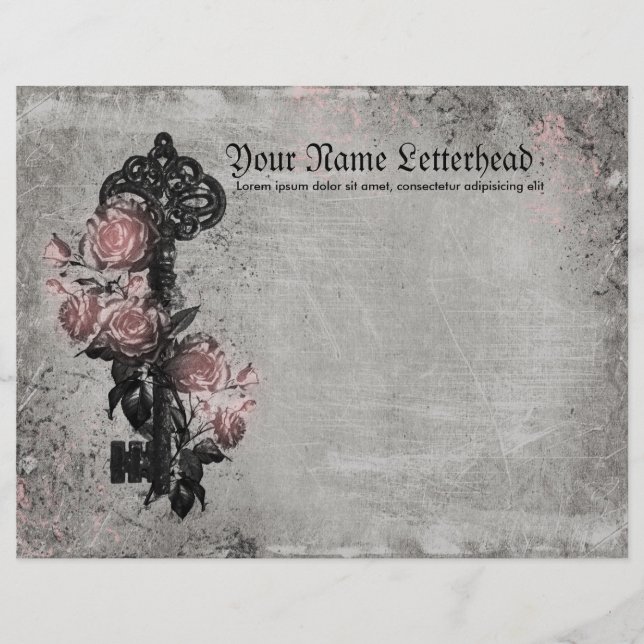 Alter Schlüssel und Rose (Vorderseite)
