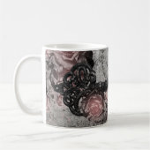 Alter Schlüssel und Rose Kaffeetasse (Links)