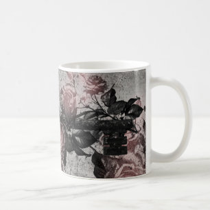 Alter Schlüssel und Rose Kaffeetasse