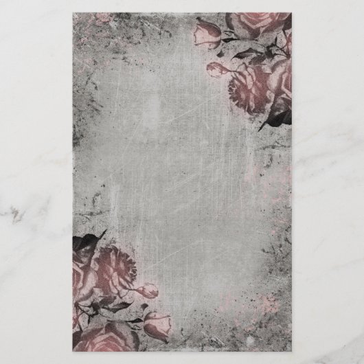 Alter Schlüssel und Rosen Briefpapier (Vorderseite)