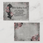 Alter Schlüssel und Rosen Telefonnummerkarte (Vorne/Hinten)