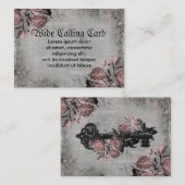 Alter Schlüssel und Rosen Telefonnummerkarte (Vorne/Hinten)