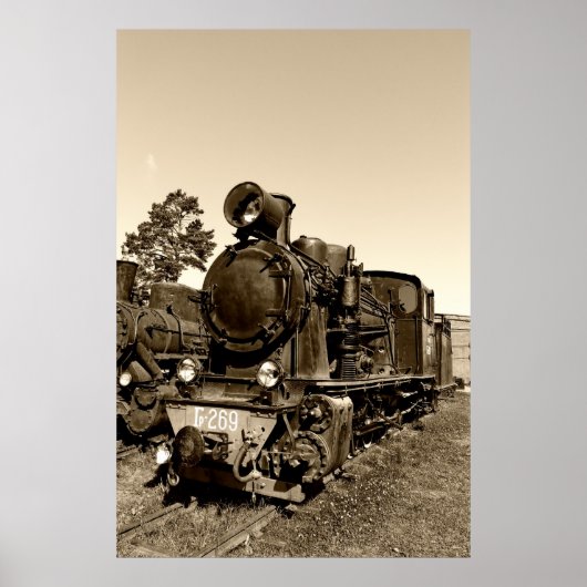 Alter Schmalspurdampf-Motor Gr-269 Poster (Vorne)