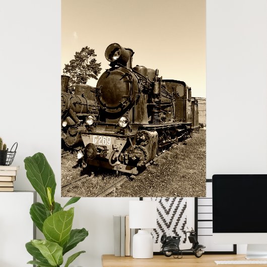 Alter Schmalspurdampf-Motor Gr-269 Poster (Heimbüro)