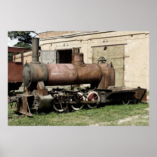 Alter schmalspuriger Motor Poster (Vorne)