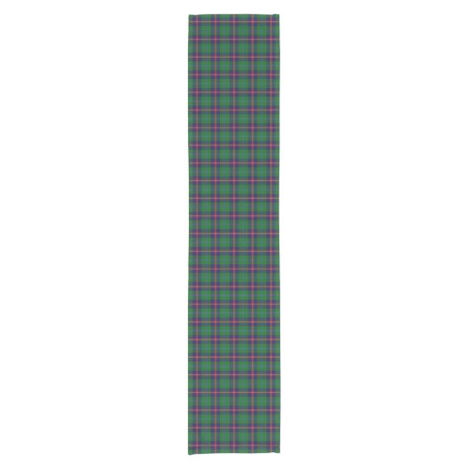 Alter schottischer Clanjunger Tartan kariert Kurzer Tischläufer (Vorderseite)