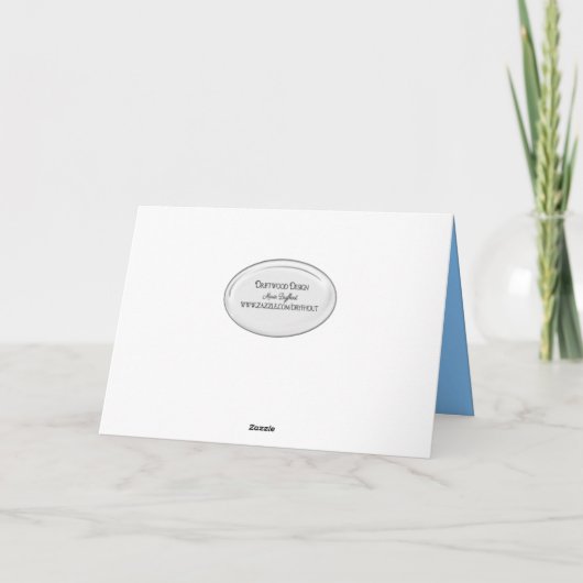 alter Schubkarren mit Blume Tag Karte (Rückseite)