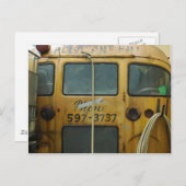 Alter Schulbus Postkarte (Vorne/Hinten)