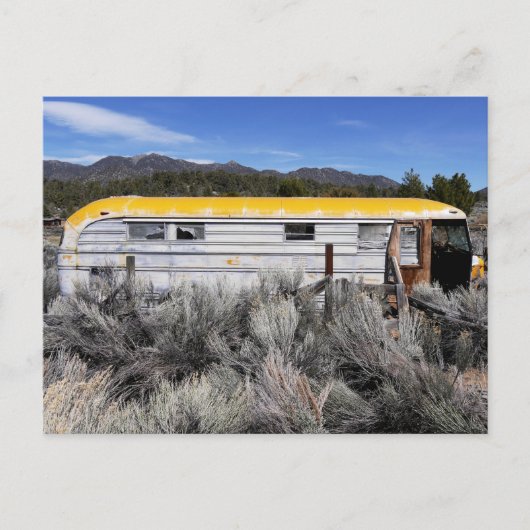 Alter Schulbus Postkarte (Vorderseite)