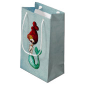 Alter Schultag der toten Meerjungfrau Kleine Geschenktüte (Rückseite Schrägansicht)