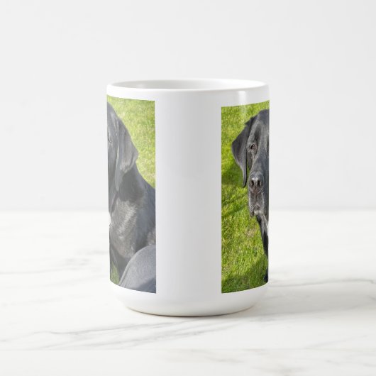 Alter schwarzer Labrador Retriever Hund Kaffeetasse (Mittel)