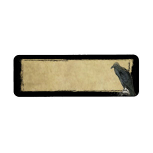 Alter schwarzer Rabe - Prim Rücksendeadressen-Aufk