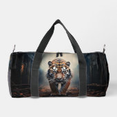 Alter schwarzer und orangefarbener Tiger im surrea Duffle Bag (Rückseite)