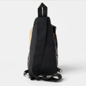 Alter schwarzer und orangefarbener Tiger in einem Crossbody Bag (Rückseite)