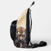 Alter schwarzer und orangefarbener Tiger in einem Crossbody Bag (Rechts)