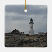 Alter Scituate Leuchtturm Keramikornament (Rückseite)