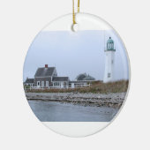 Alter Scituate Leuchtturm Massachusetts Keramik Ornament (Links)