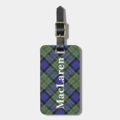 Alter Scotsman-Clan MacLaren Tartan Gepäckanhänger (Vorderseite vertikal)