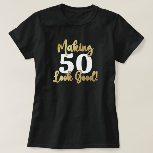 Alter sieht gut aus Gold T-Shirt (Design vorne)