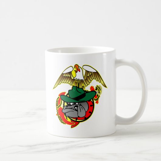 Alter Skool Eagle Bulldoggen-Anker Kaffeetasse (Rechts)