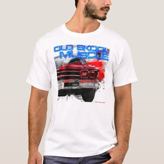 Alter Skool Muskel Chevrolets Chevelle T-Shirt (Vorderseite)