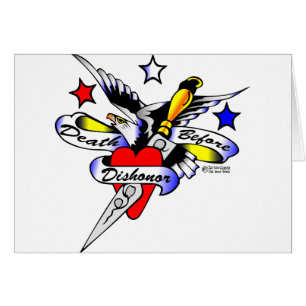 Alter Skool Tätowierungs-Eagledolch u. -herz