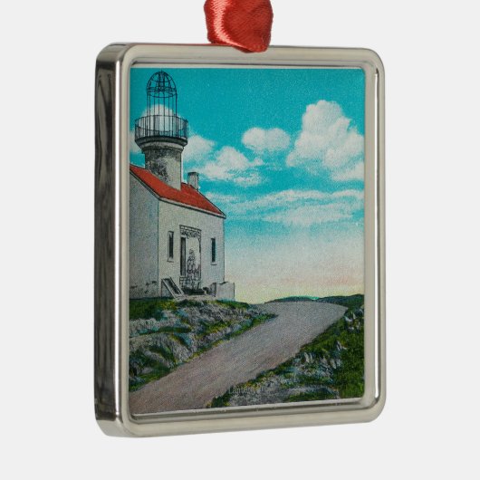 Alter spanischer Leuchtturm am Point Loma Ornament Aus Metall (Rechts)