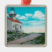 Alter spanischer Leuchtturm am Point Loma Ornament Aus Metall (Vorne)