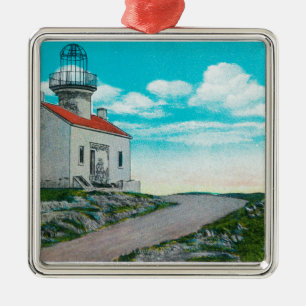 Alter spanischer Leuchtturm am Point Loma Ornament Aus Metall