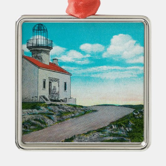 Alter spanischer Leuchtturm am Point Loma Ornament Aus Metall (Vorne)