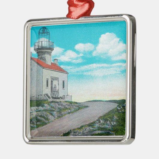 Alter spanischer Leuchtturm am Point Loma Ornament Aus Metall (Links)