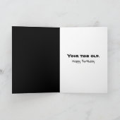 Alter Spaß Geburtstagskamera Karte (Innenseite)